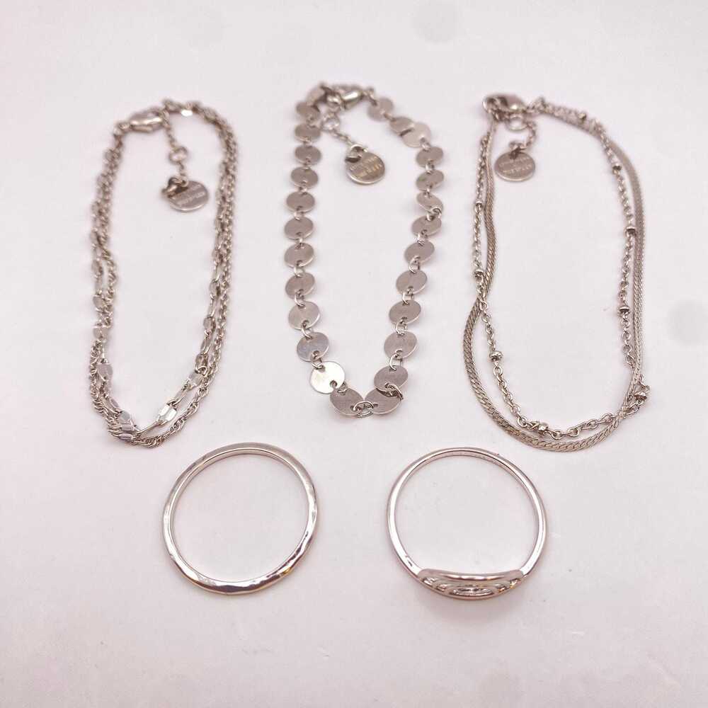 Pura Vida x Aspyn Ovard Silver-Tone Bracelet & Ring Set